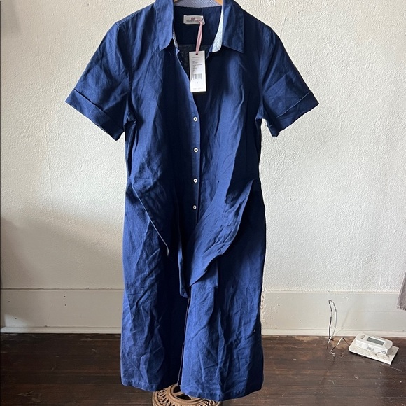 Vineyard Vines Dresses & Skirts - NWT Vineyard Vines Linen Tie Front Dress Size 8